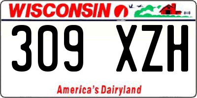WI license plate 309XZH
