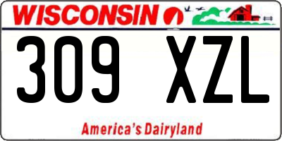 WI license plate 309XZL