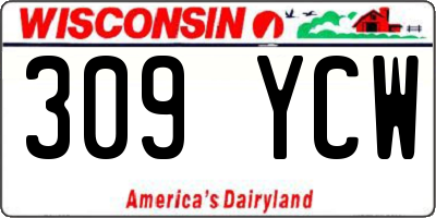 WI license plate 309YCW