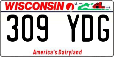 WI license plate 309YDG