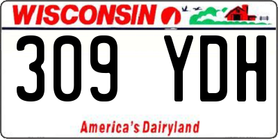 WI license plate 309YDH