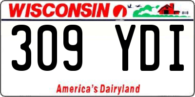 WI license plate 309YDI