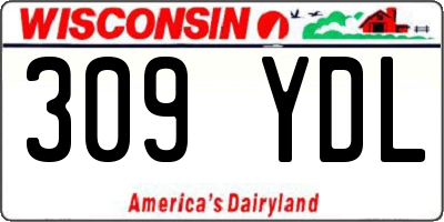 WI license plate 309YDL