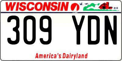 WI license plate 309YDN