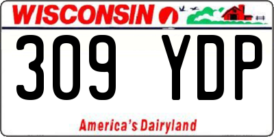 WI license plate 309YDP