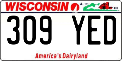 WI license plate 309YED