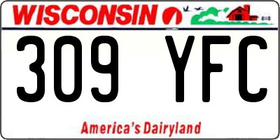 WI license plate 309YFC