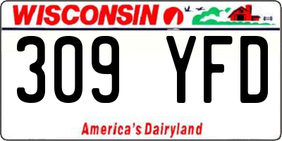 WI license plate 309YFD