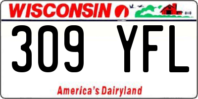 WI license plate 309YFL