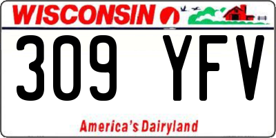 WI license plate 309YFV