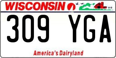 WI license plate 309YGA