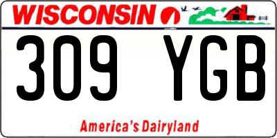 WI license plate 309YGB
