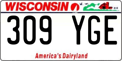 WI license plate 309YGE