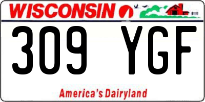 WI license plate 309YGF