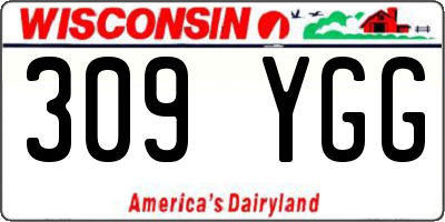 WI license plate 309YGG