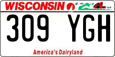 WI license plate 309YGH