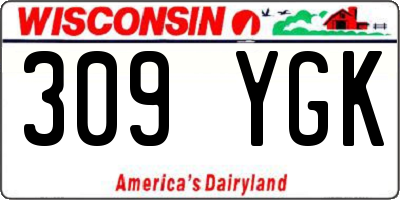 WI license plate 309YGK