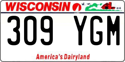 WI license plate 309YGM