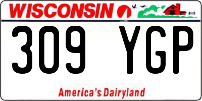 WI license plate 309YGP