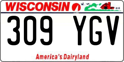 WI license plate 309YGV