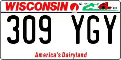 WI license plate 309YGY