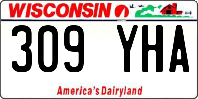 WI license plate 309YHA