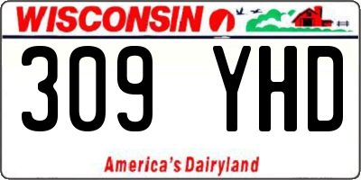 WI license plate 309YHD