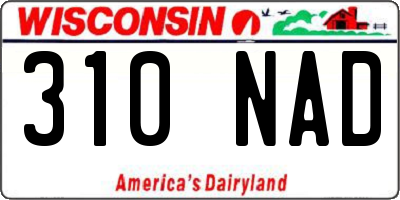 WI license plate 310NAD