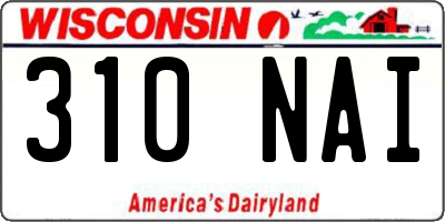 WI license plate 310NAI