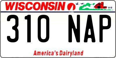 WI license plate 310NAP