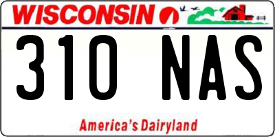 WI license plate 310NAS