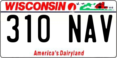 WI license plate 310NAV