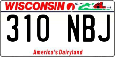 WI license plate 310NBJ
