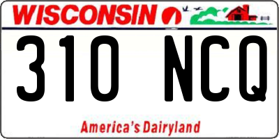 WI license plate 310NCQ