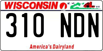 WI license plate 310NDN
