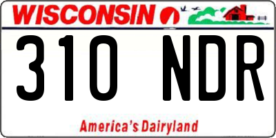 WI license plate 310NDR