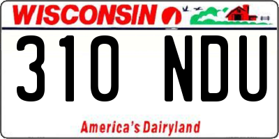 WI license plate 310NDU