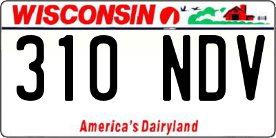 WI license plate 310NDV