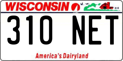 WI license plate 310NET