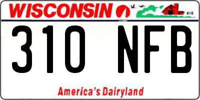 WI license plate 310NFB