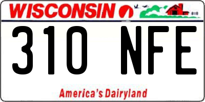 WI license plate 310NFE