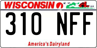 WI license plate 310NFF