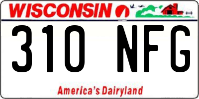 WI license plate 310NFG