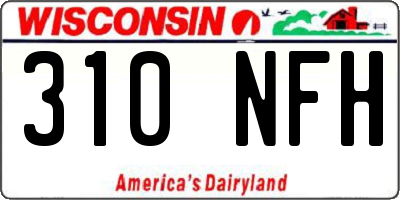 WI license plate 310NFH