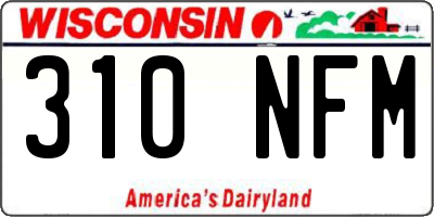 WI license plate 310NFM