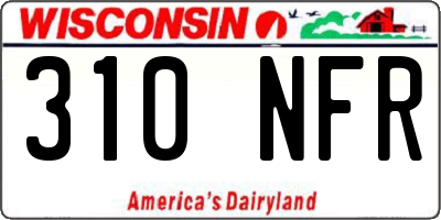 WI license plate 310NFR