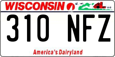 WI license plate 310NFZ