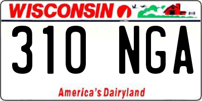WI license plate 310NGA