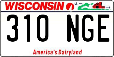 WI license plate 310NGE
