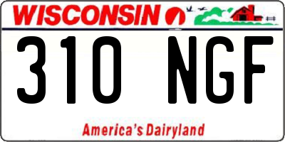 WI license plate 310NGF